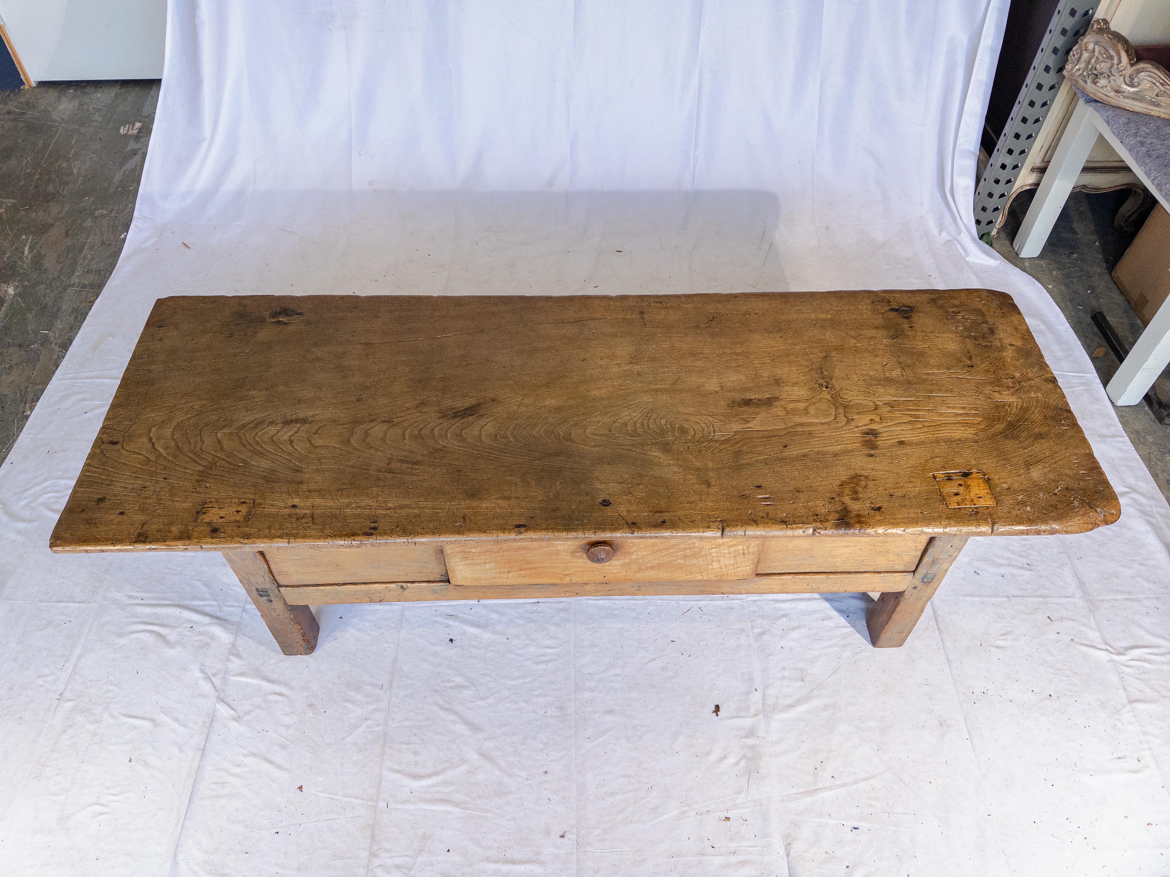European Antique Wooden Coffee Table For Sale