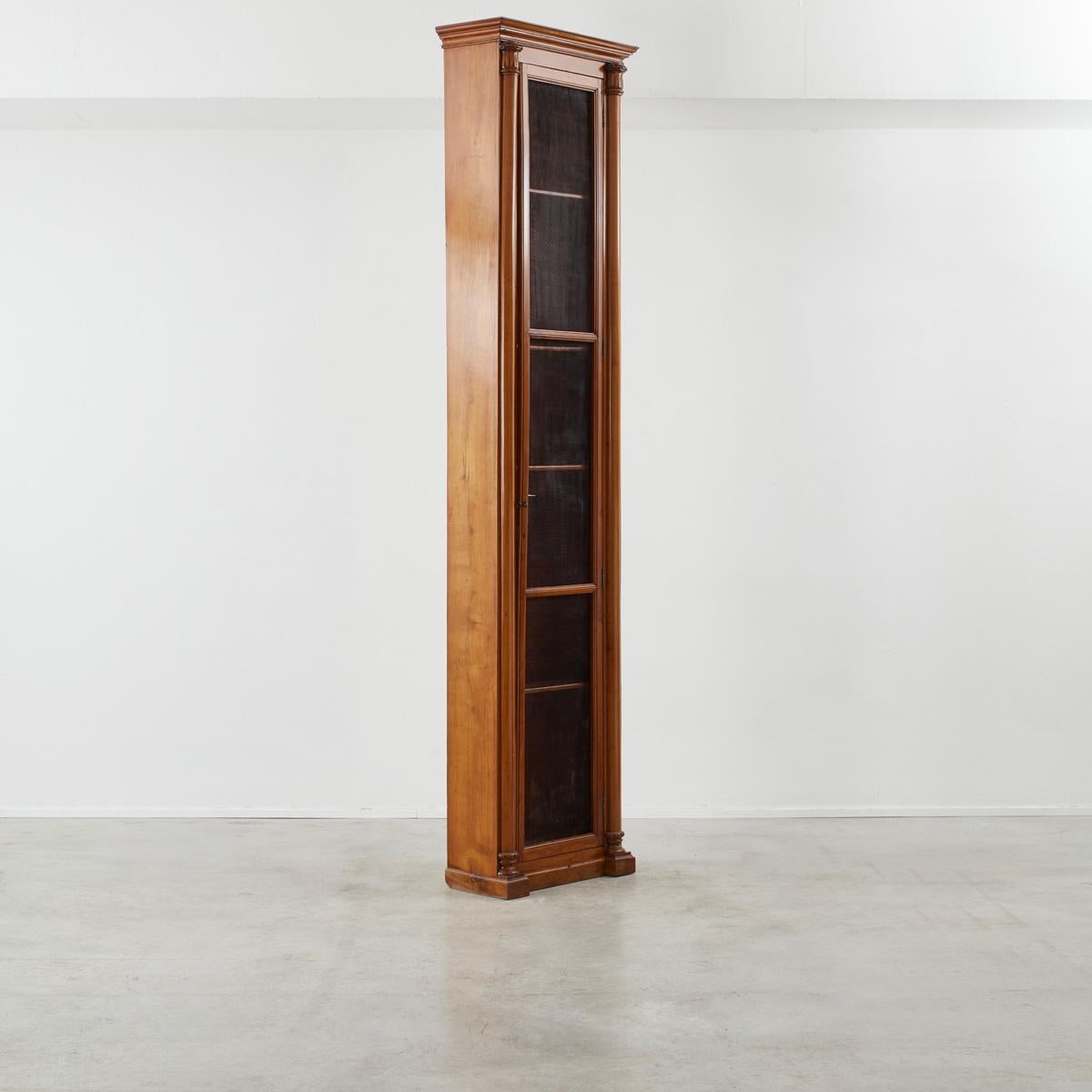 British Antique wooden column bookcase (narrow), UK, 19th century For Sale