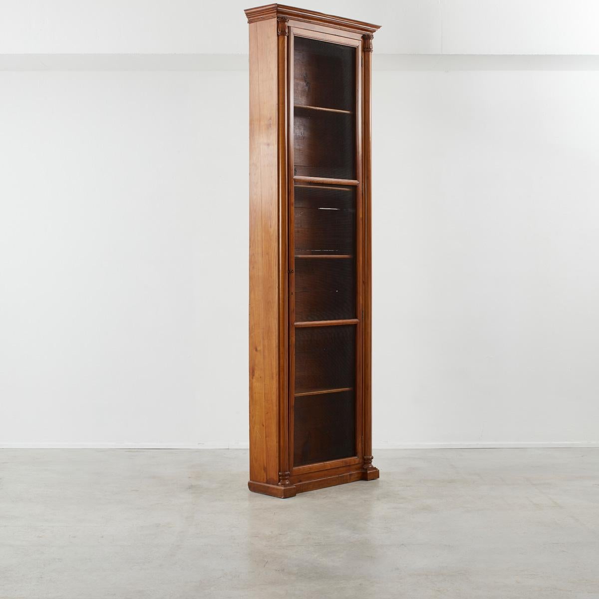British 19th Century Antique wooden column bookcase, UK For Sale