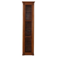 Antique wooden column narrow bookcase, UK, 19th century