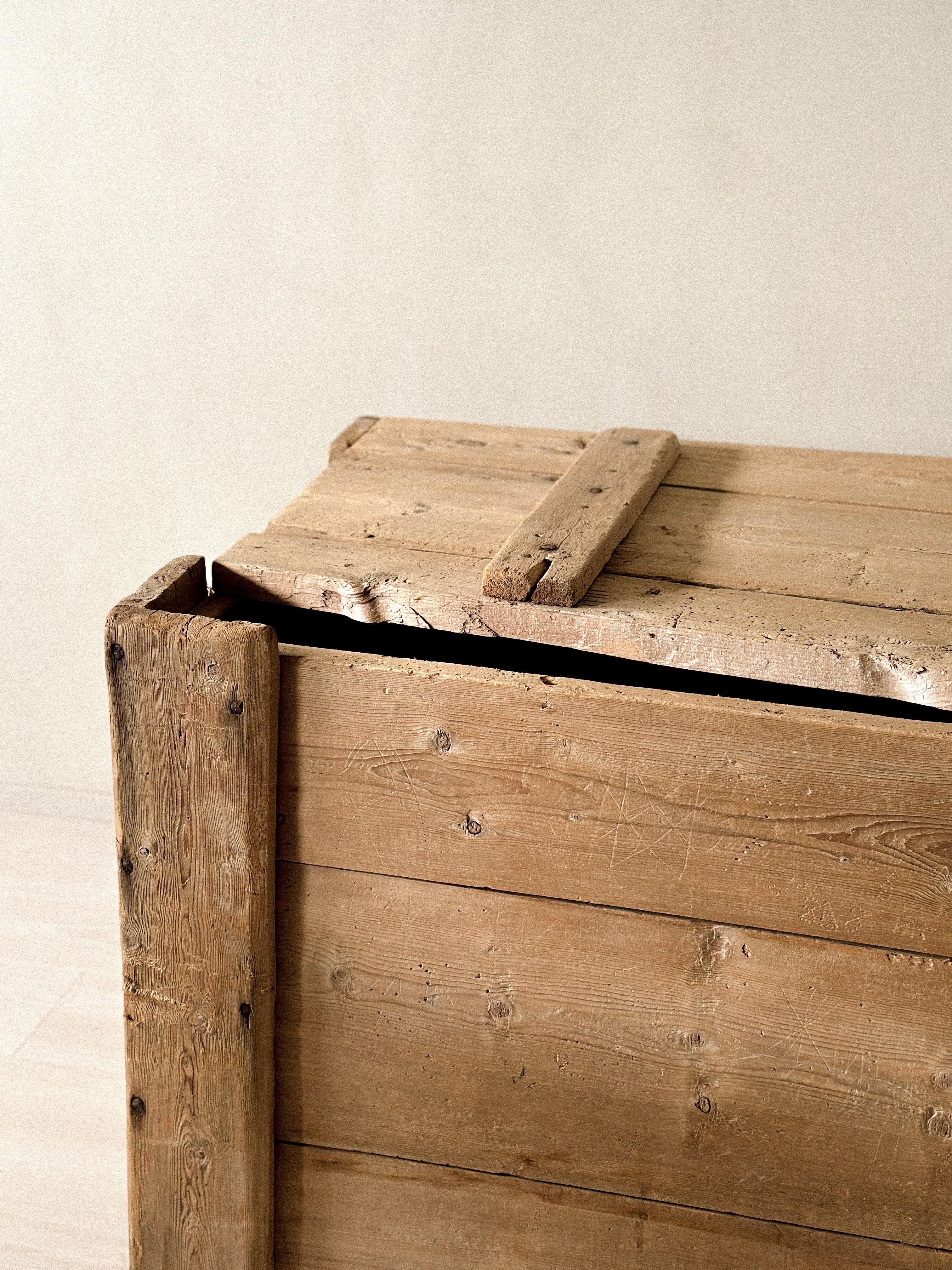 Antique Wooden Console, Scandinavian Wabi Sabi, c. 1700s For Sale 7