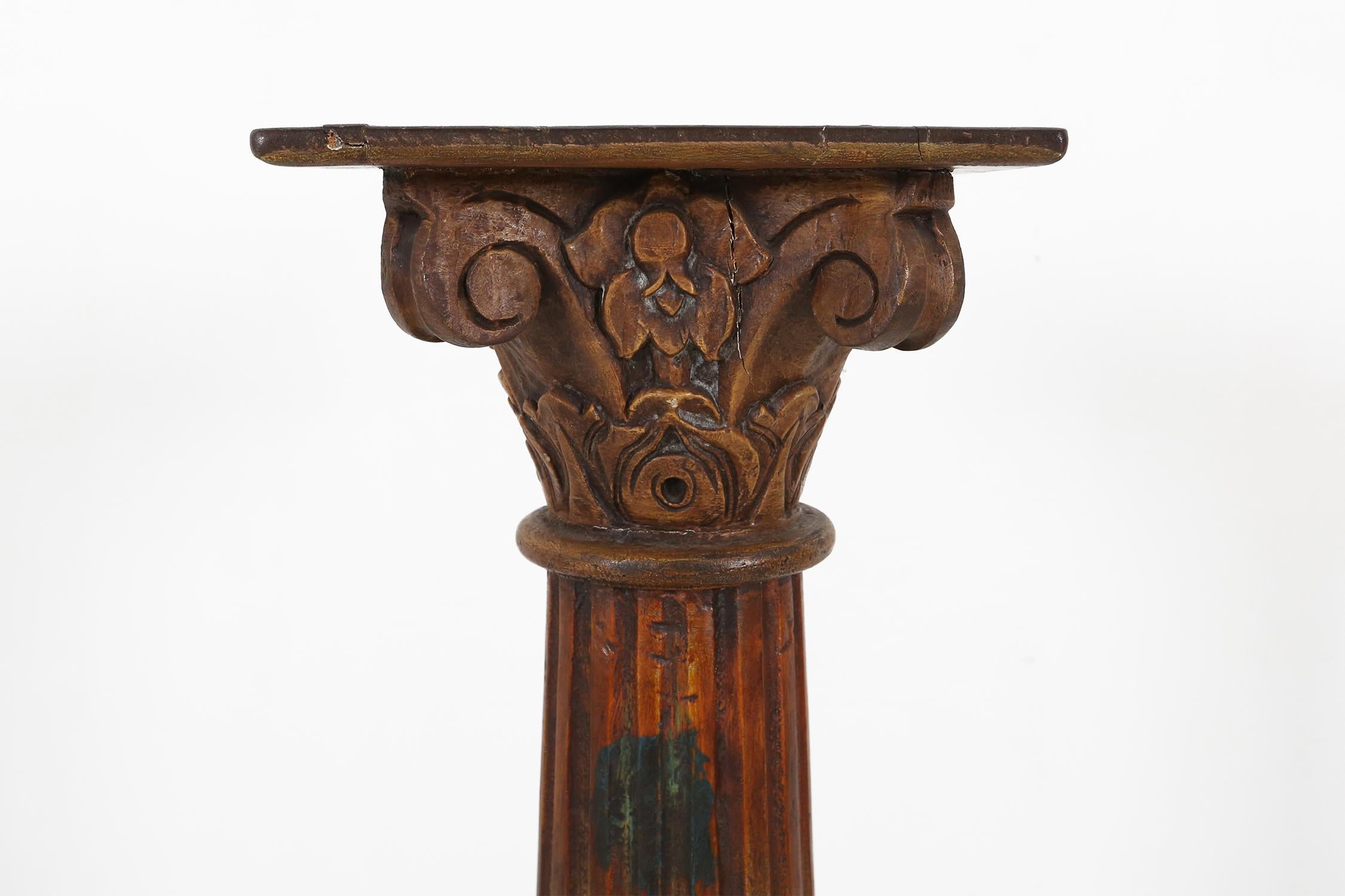 Antike korinthische Säule aus Holz, 1890 (Klassisch-römisch)