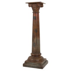 Antique Wooden Corinthian Column 1890