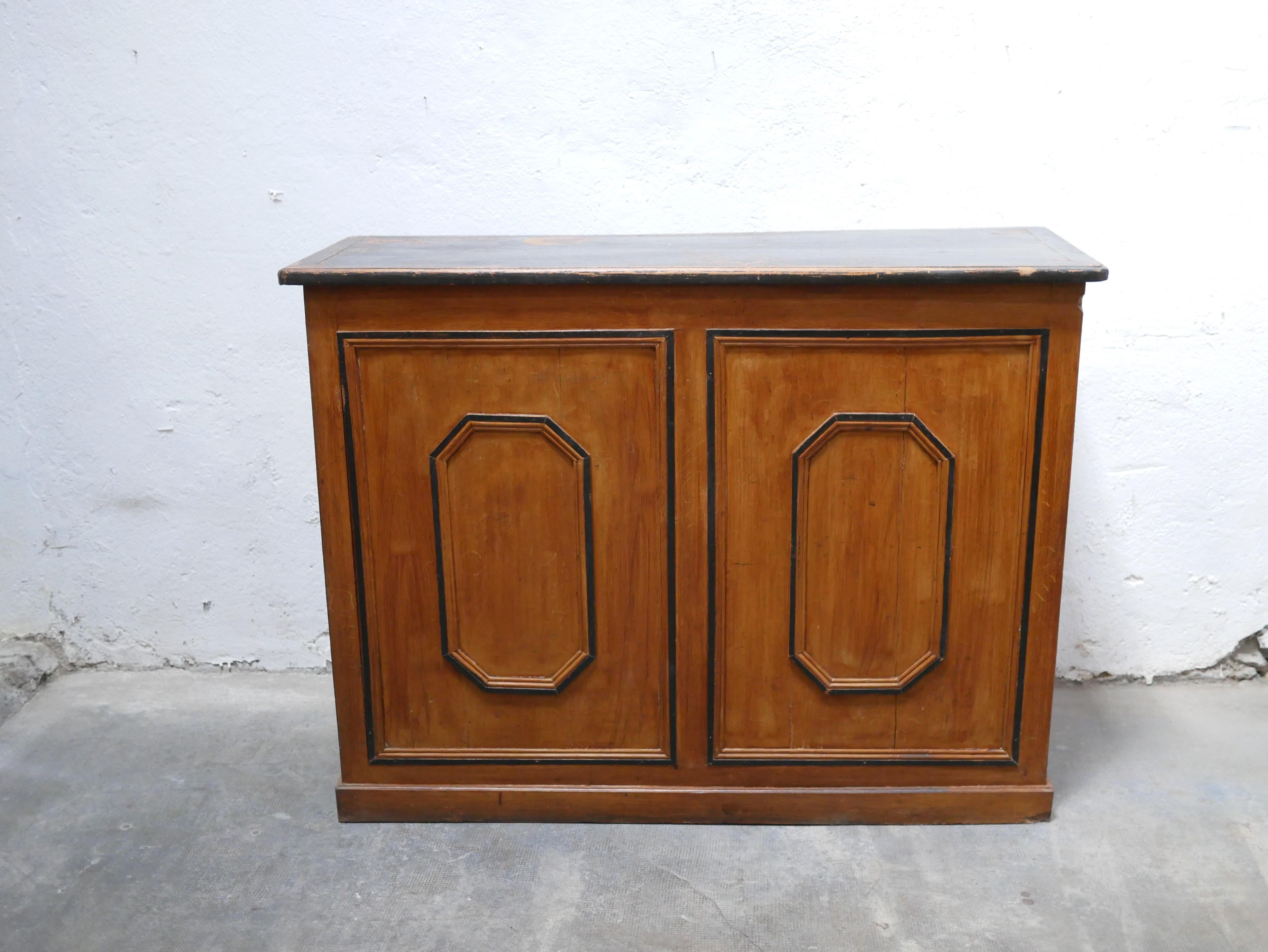 Antique wooden counter trade furniture For Sale 4