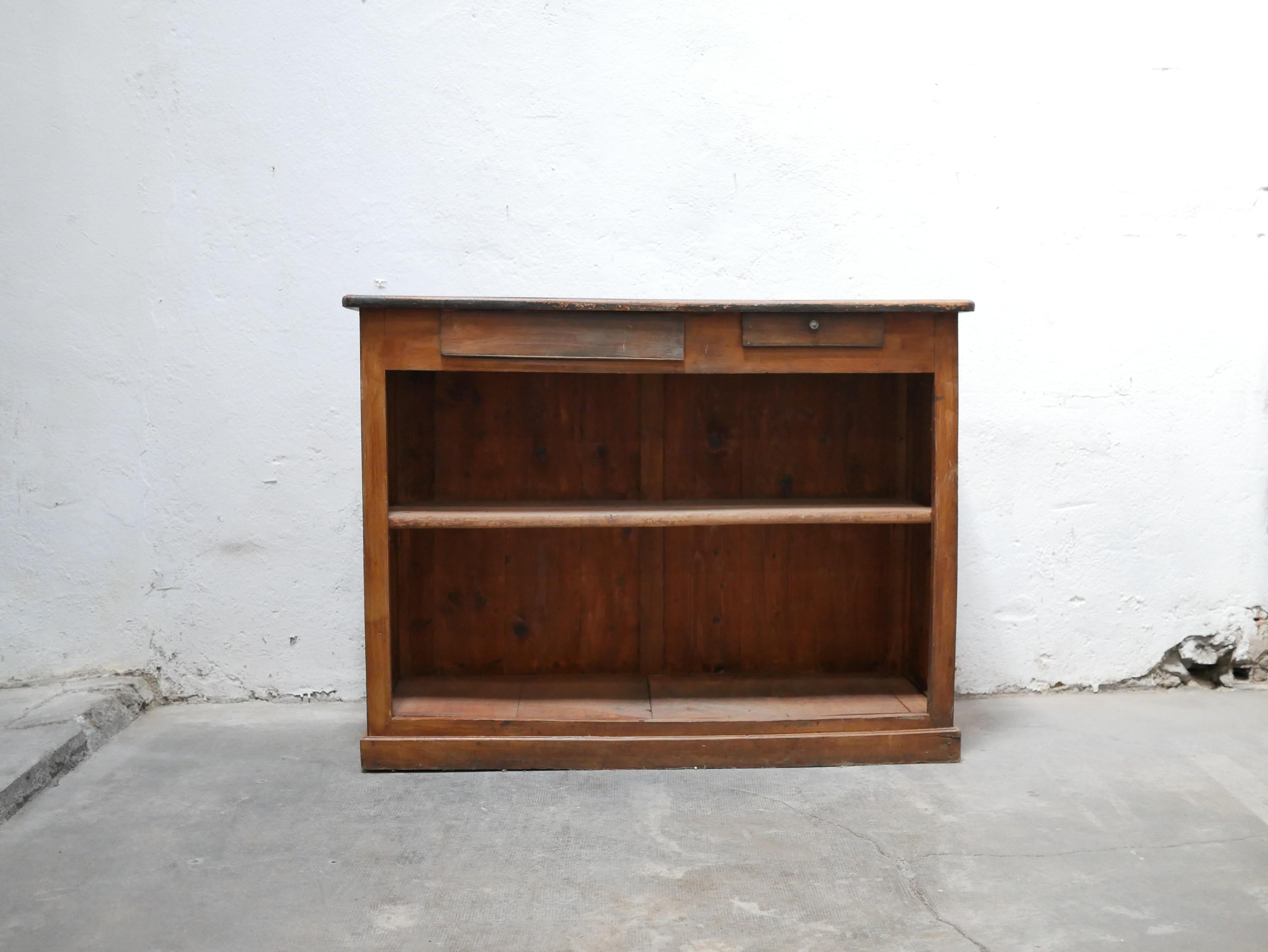 Antique wooden counter trade furniture For Sale 7