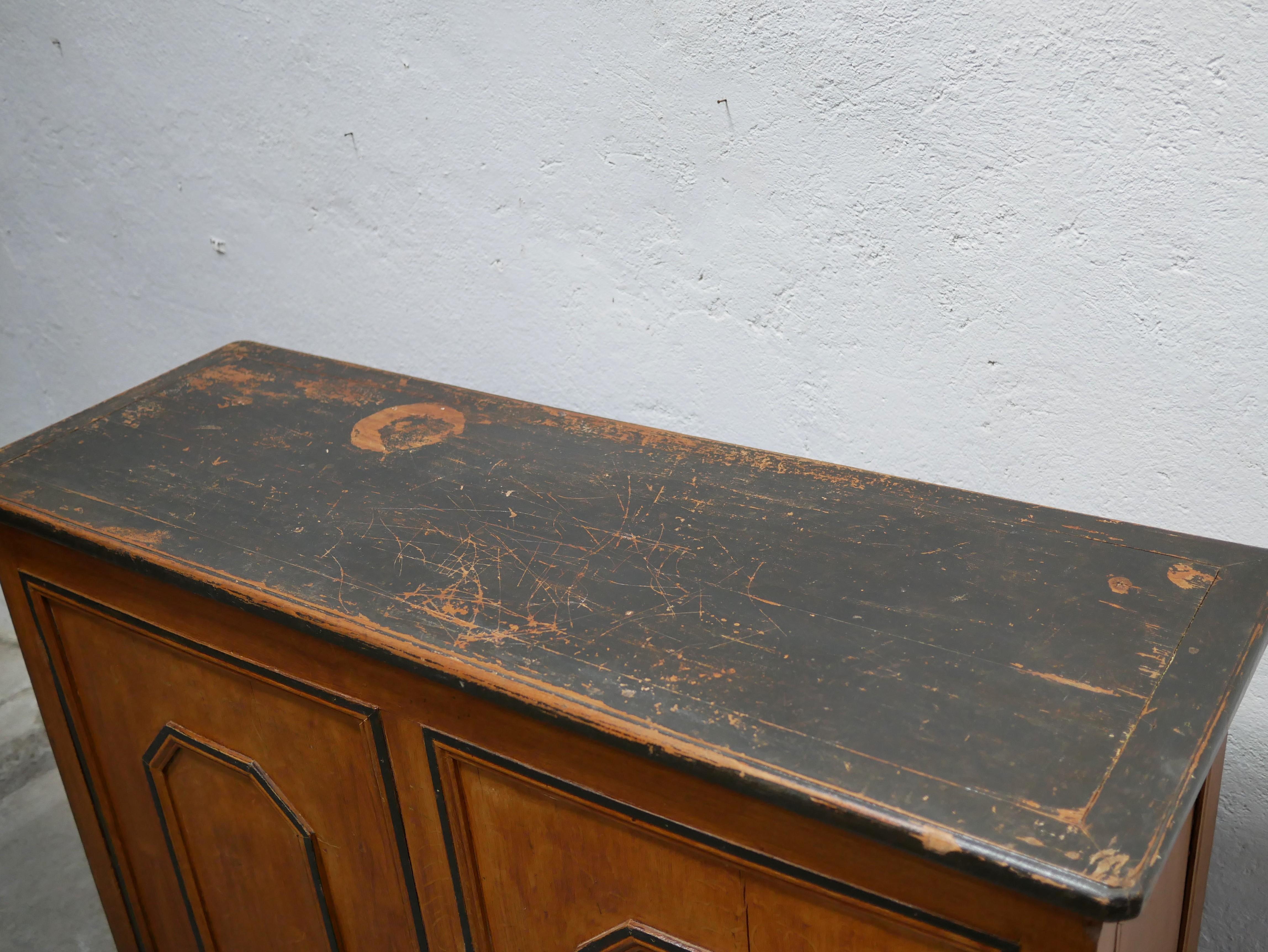Wood Antique wooden counter trade furniture For Sale