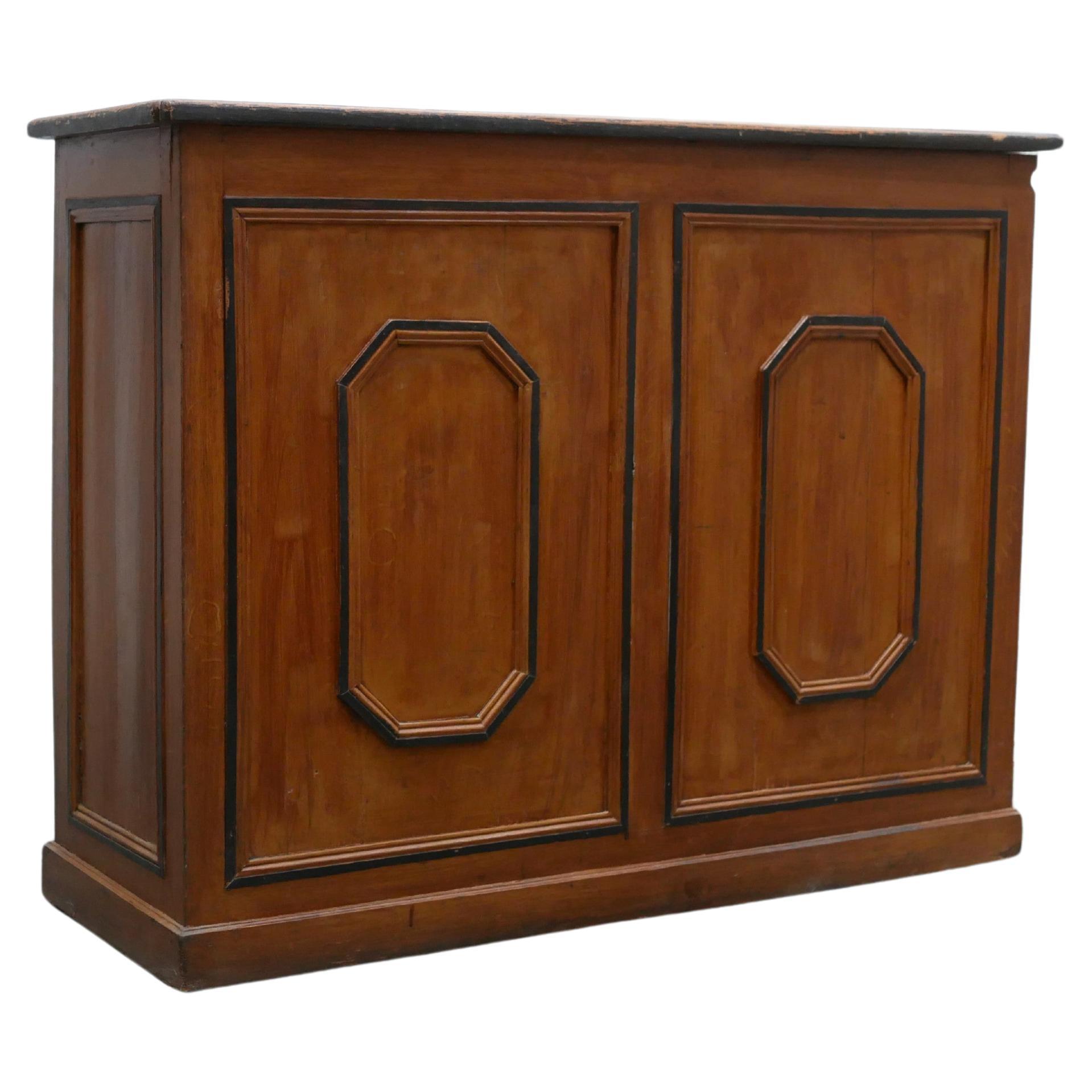 Antique wooden counter trade furniture For Sale