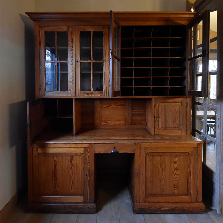 antique wood cupboard