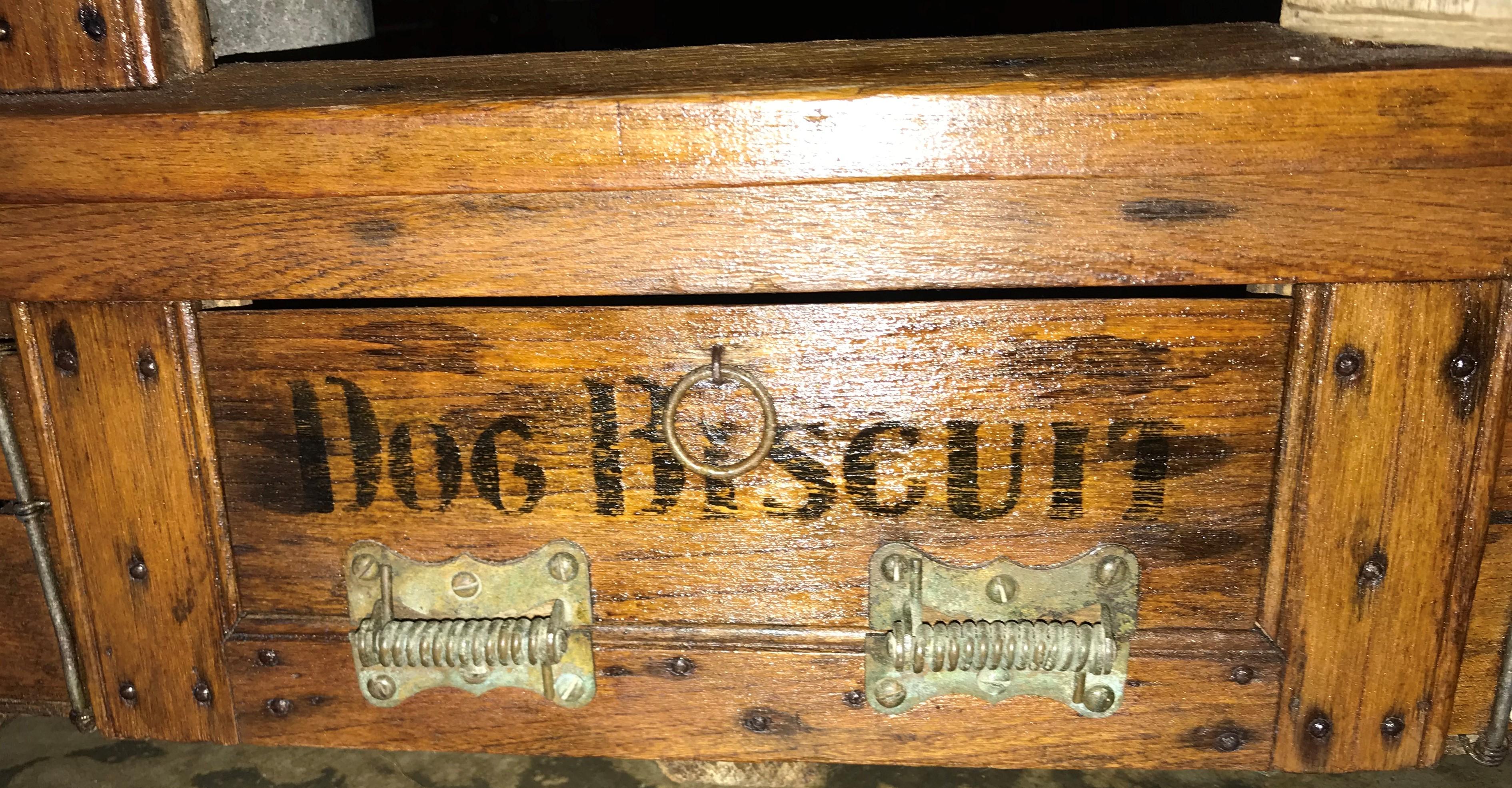 Metal Antique Wooden Dog Carrier by Absalom Backus, Jr & Sons with Label circa 1902