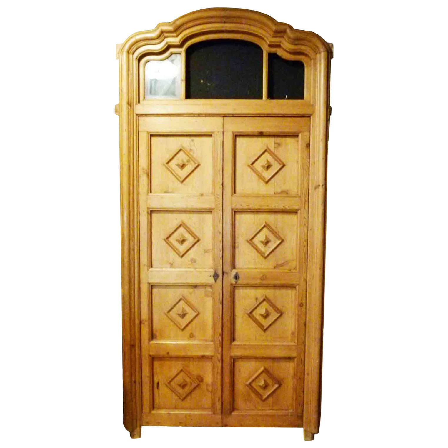 Porte à double façade ancienne en bois en vente