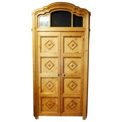 Porta d'ingresso doppia in legno antico