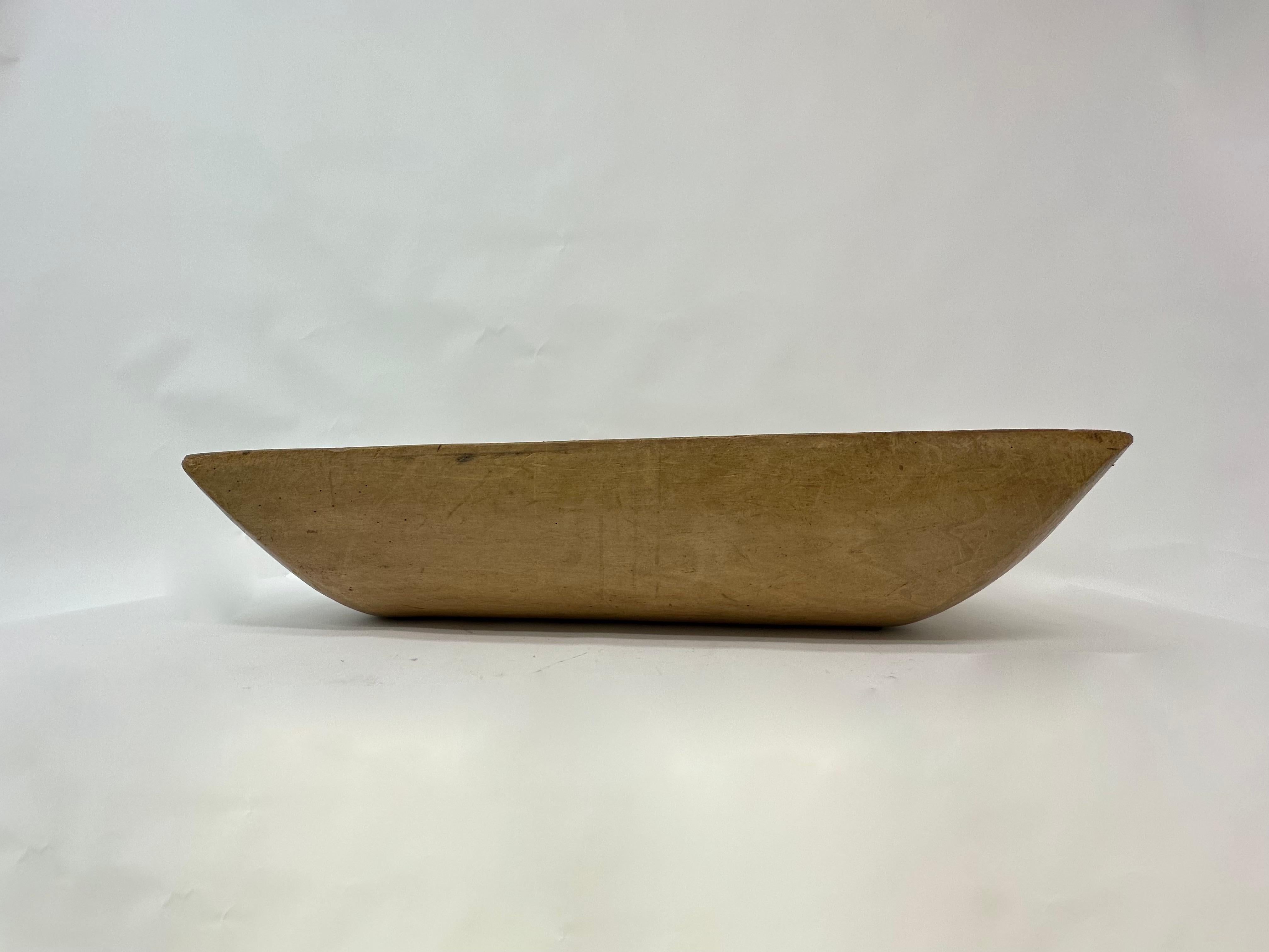 Antique Wooden Dough Bowl Trough Hand Carved, 1900s For Sale 3