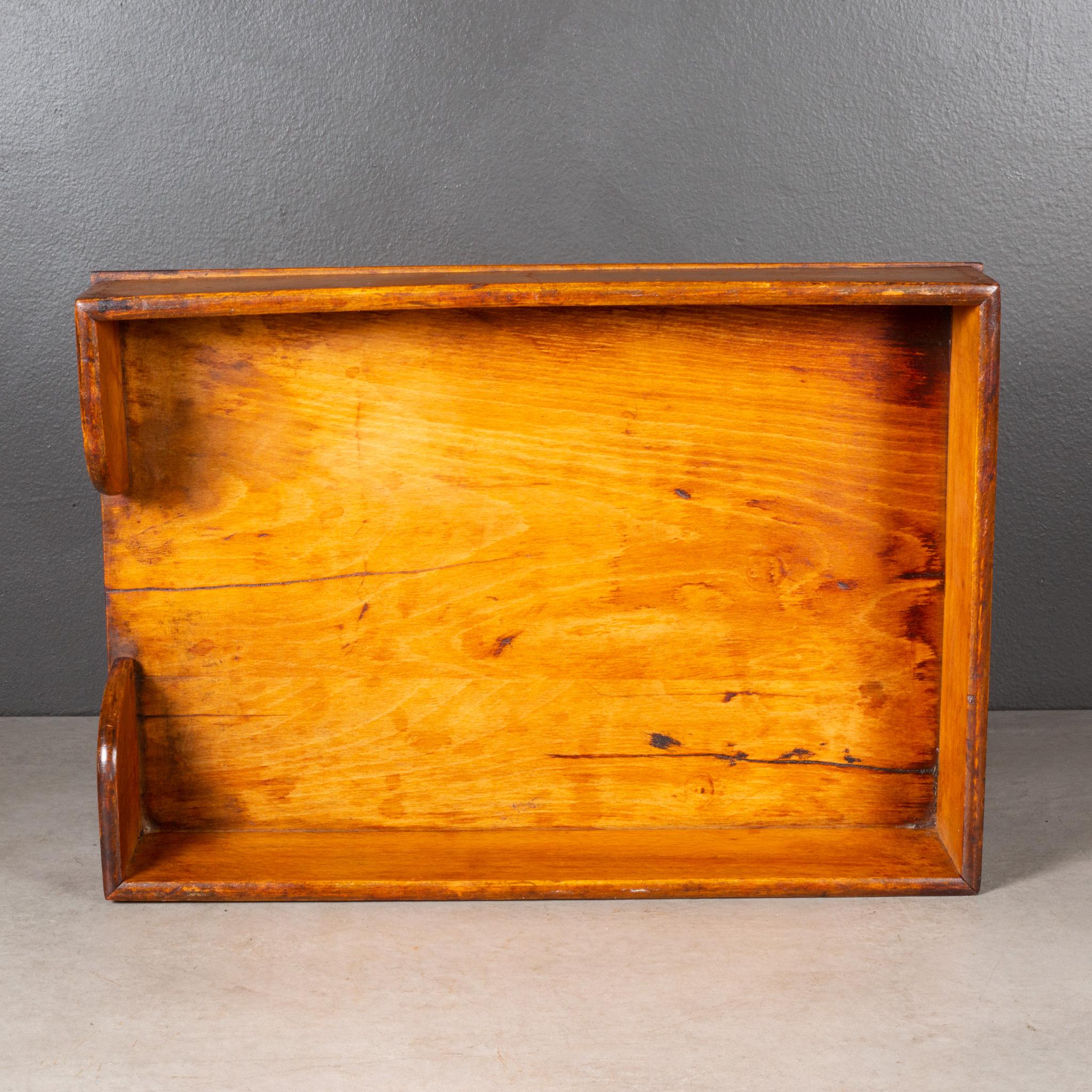 Antique Wooden Dovetail Office Tray c.1930 (FREE SHIPPING) In Good Condition For Sale In San Francisco, CA