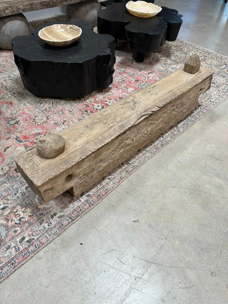 Hand-Carved Antique Wooden Dowry Chest For Sale