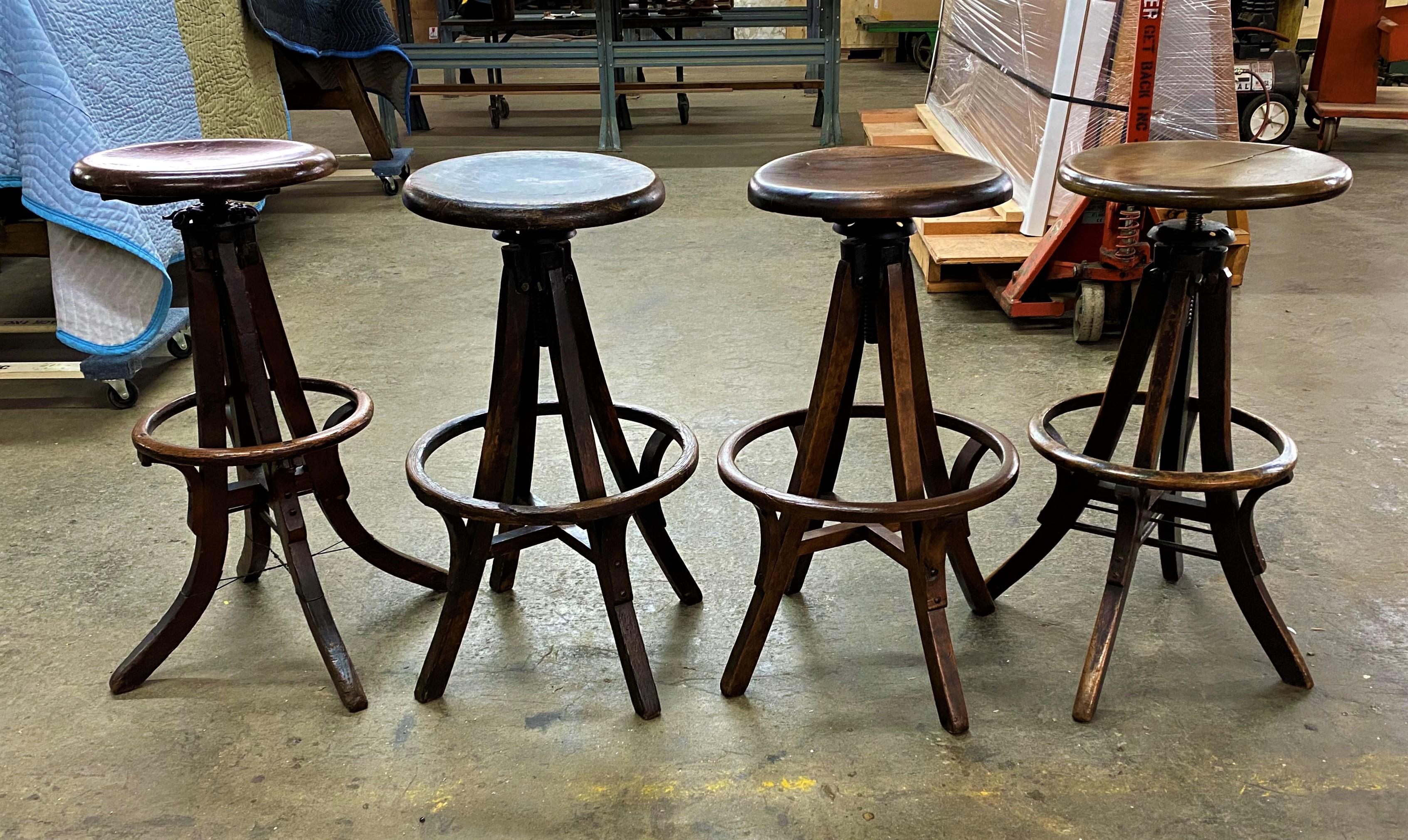 Set of 4 Drafting stools
Overall Dimensions: 21