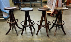 Antique Wooden Drafting Stools