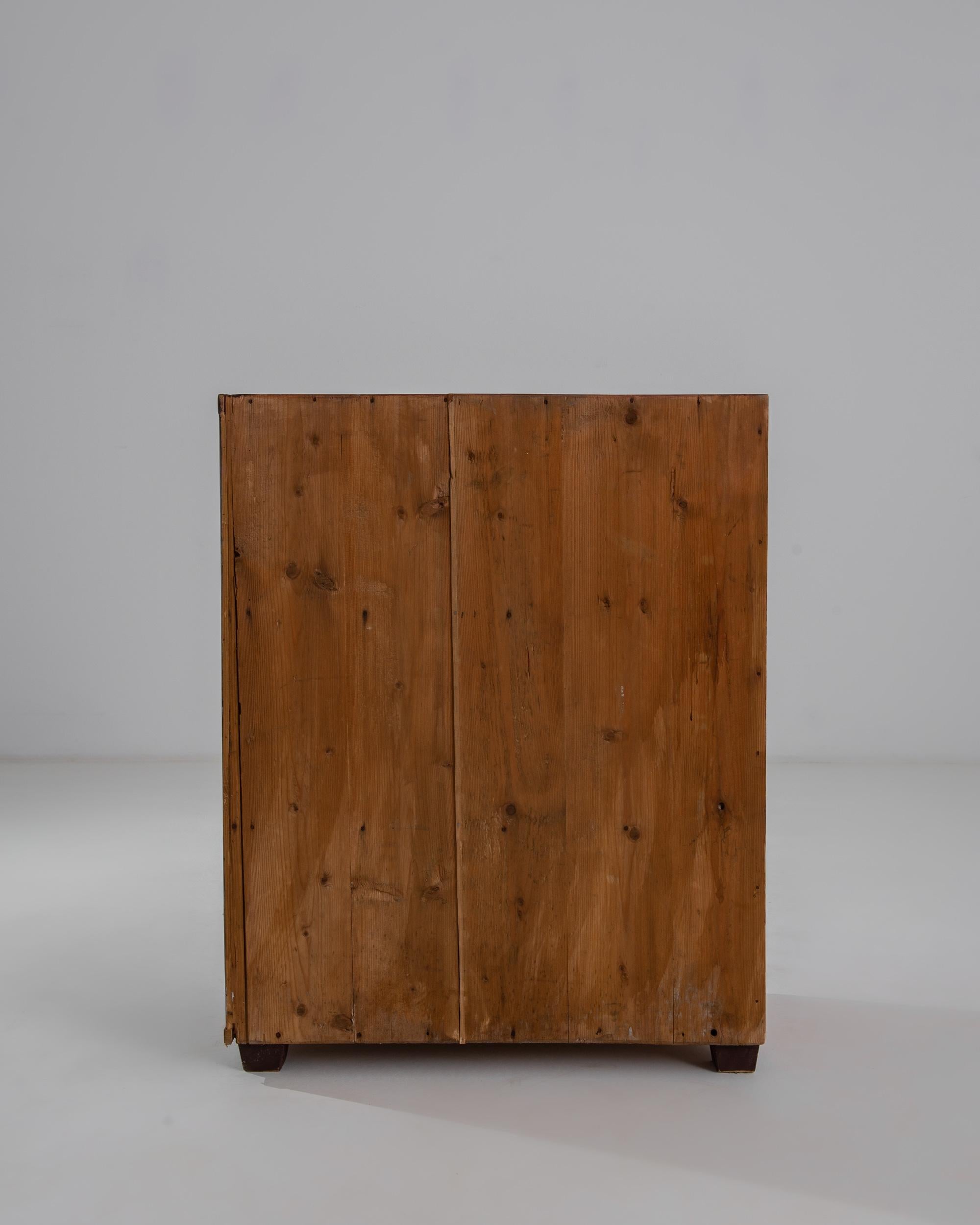 Antike Schubladenbank aus Holz 10