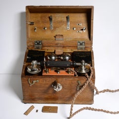Antique Wooden Ericsson MB 115 Crank Magneto Field Telephone 1895 С Mark 1