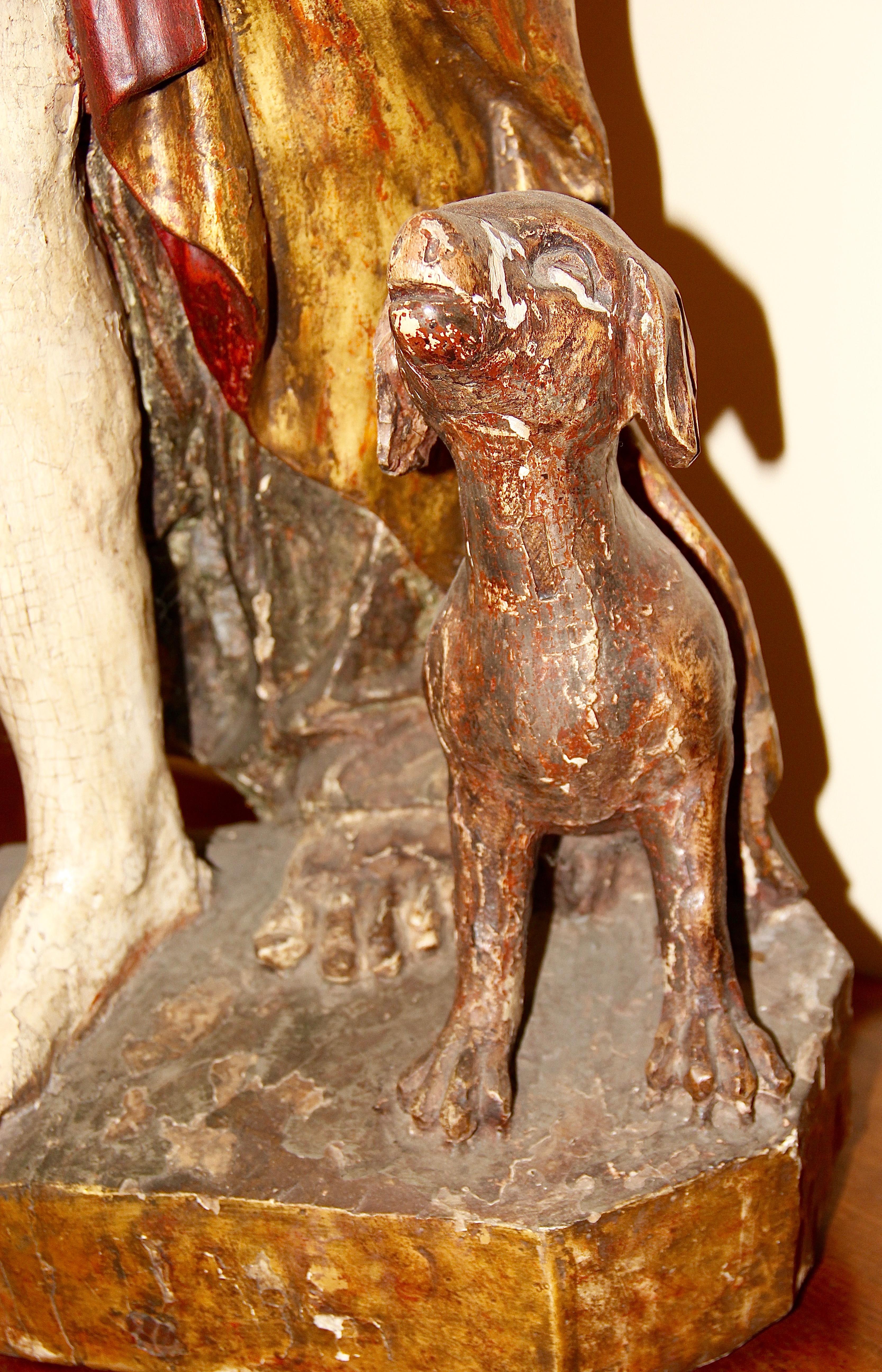 Figure ancienne en bois, probablement du XVIIe siècle en vente 1