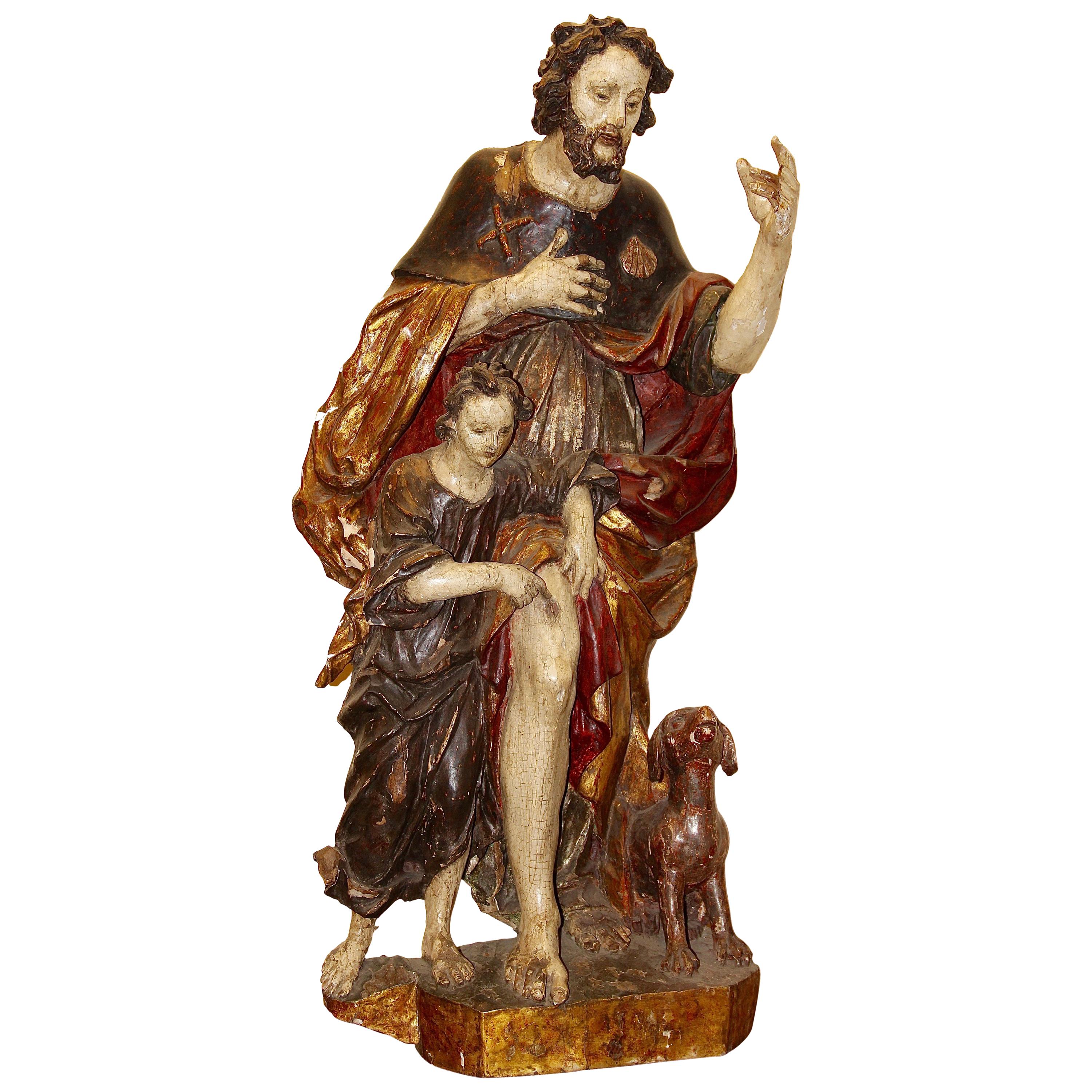 Figura antigua de madera, probablemente del siglo XVII