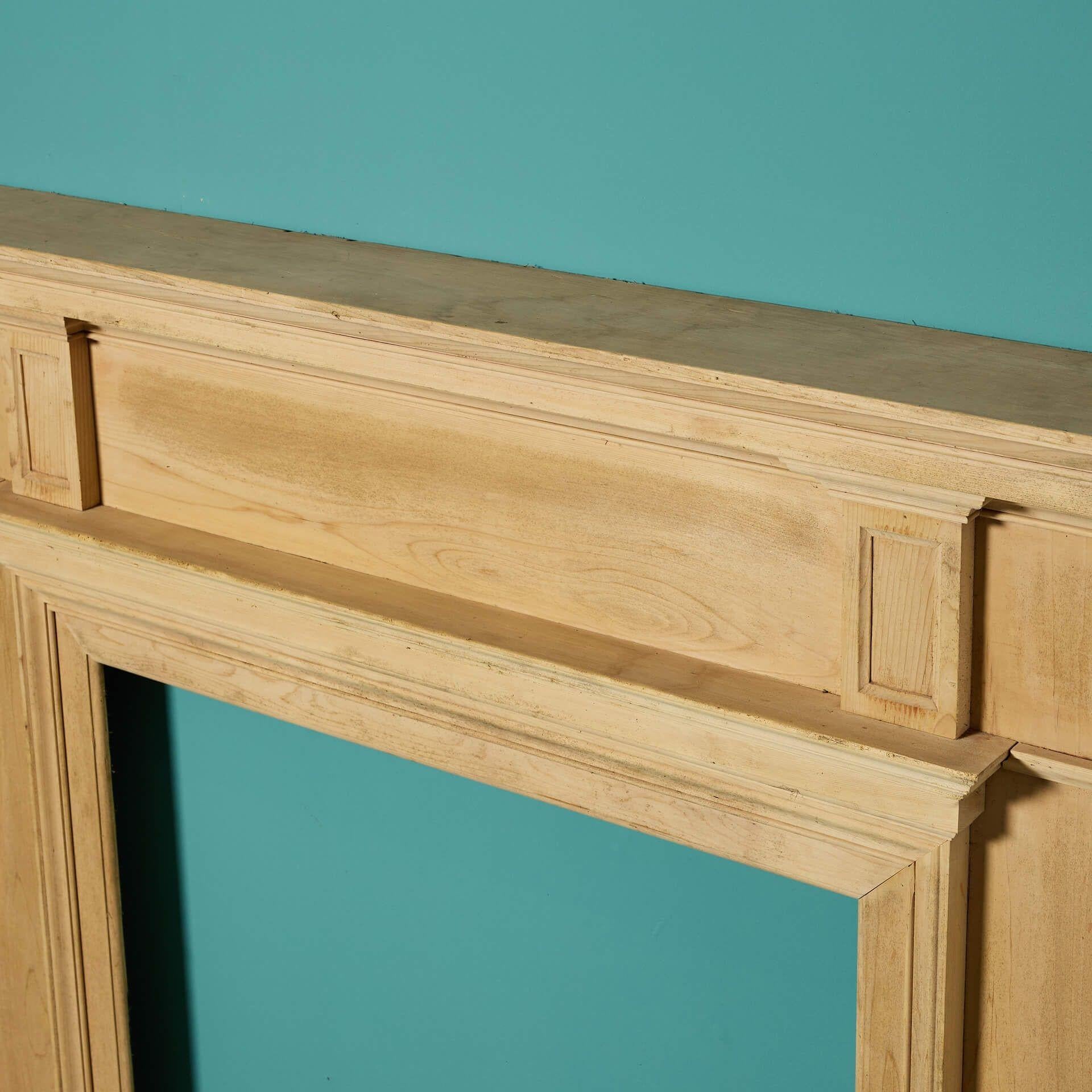 Hand-Crafted Antique Wooden Fire Mantel For Sale