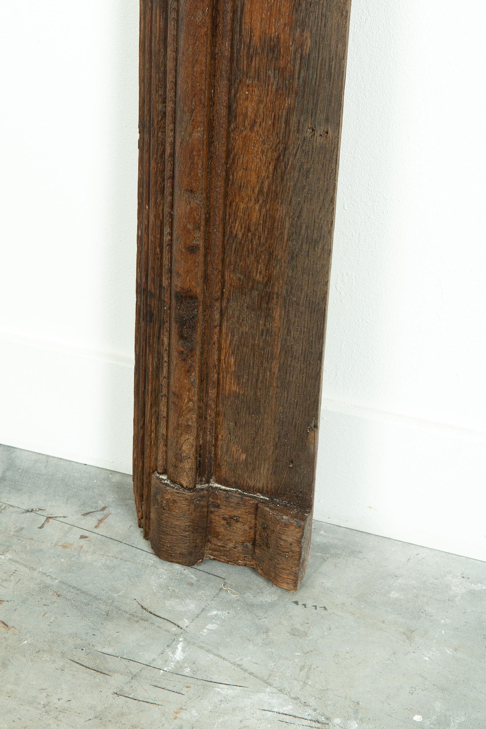 19th Century Antique Wooden Fireplace For Sale