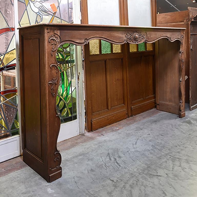 Antique Wooden Fireplace Mantel, 19th Century For Sale at 1stDibs