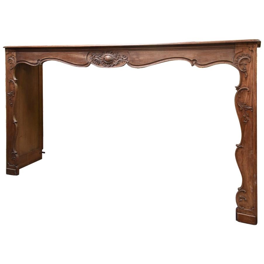 Antique Wooden Fireplace Mantel, 19th Century For Sale