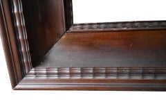 Antique Wooden Frame, 19th Century – 18×24 Cm – Brown Patina, Fluted Molding
