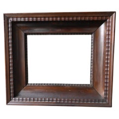 Antique Wooden Frame, 19th Century – 18×24 Cm – Brown Patina, Fluted Molding