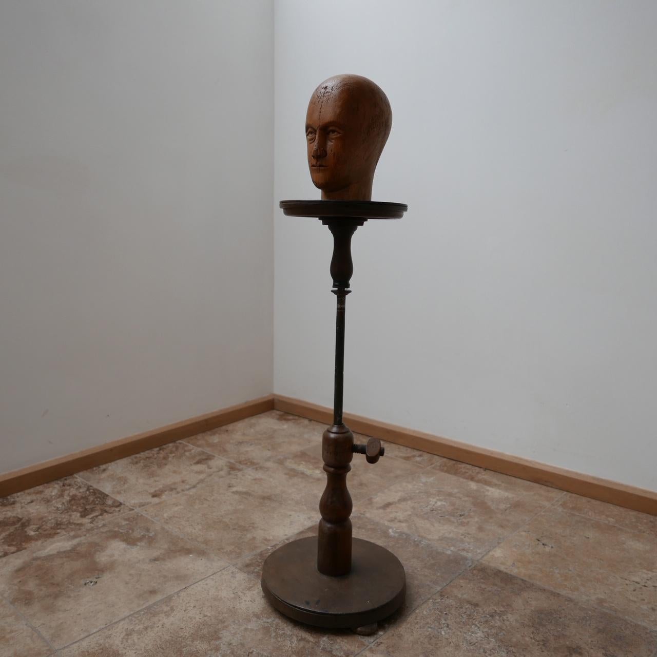 Antique Wooden French Artist Sculpture Stand In Good Condition In London, GB