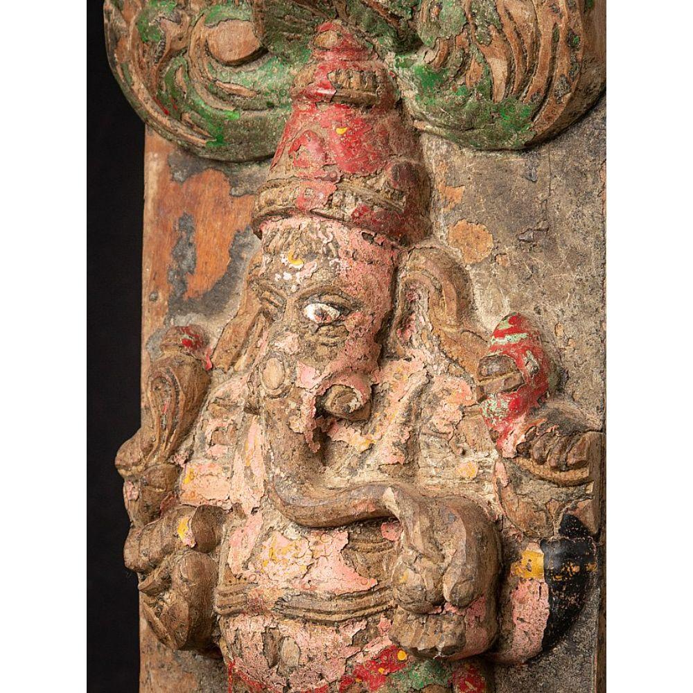 Antique Wooden Ganesha Statue from India For Sale 5