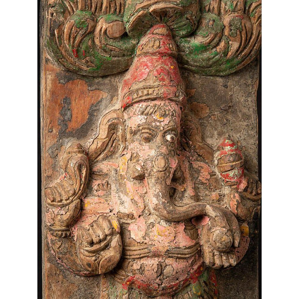 Antique Wooden Ganesha Statue from India For Sale 1