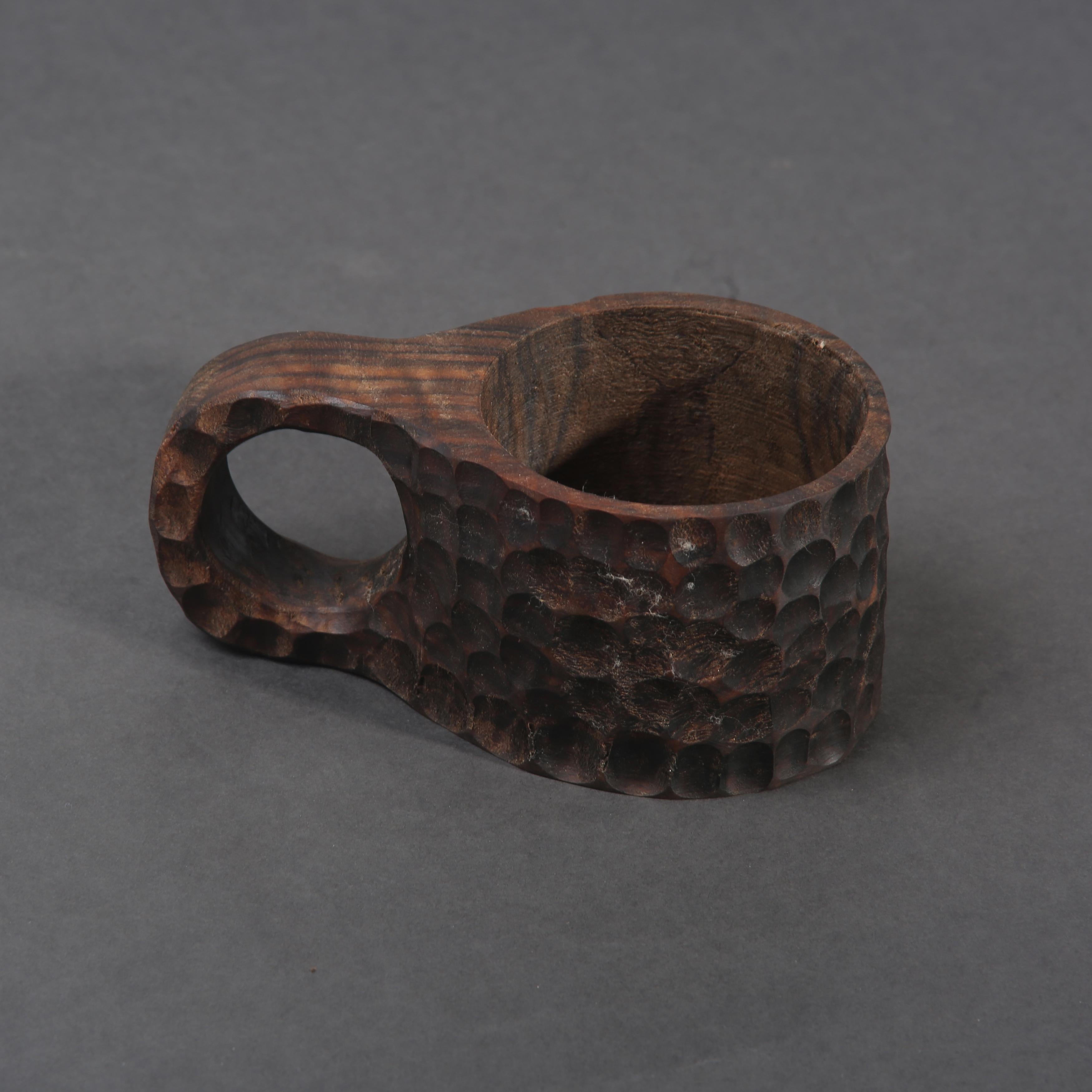 Antique Wooden Glass - Custom Glass - Walnut Wood Natural Glass In New Condition For Sale In İnegöl, TR