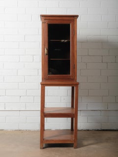 Wooden Glass-Front Cabinet Open Base Display Cabinet