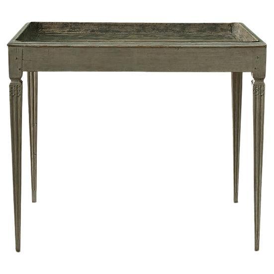 Antique Wooden Gustavian Tea Table with Fine Details, Sweden, Late 18th Century  For Sale
