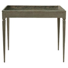 Antique Wooden Gustavian Tea Table with Fine Details, Sweden, Late 18th Century