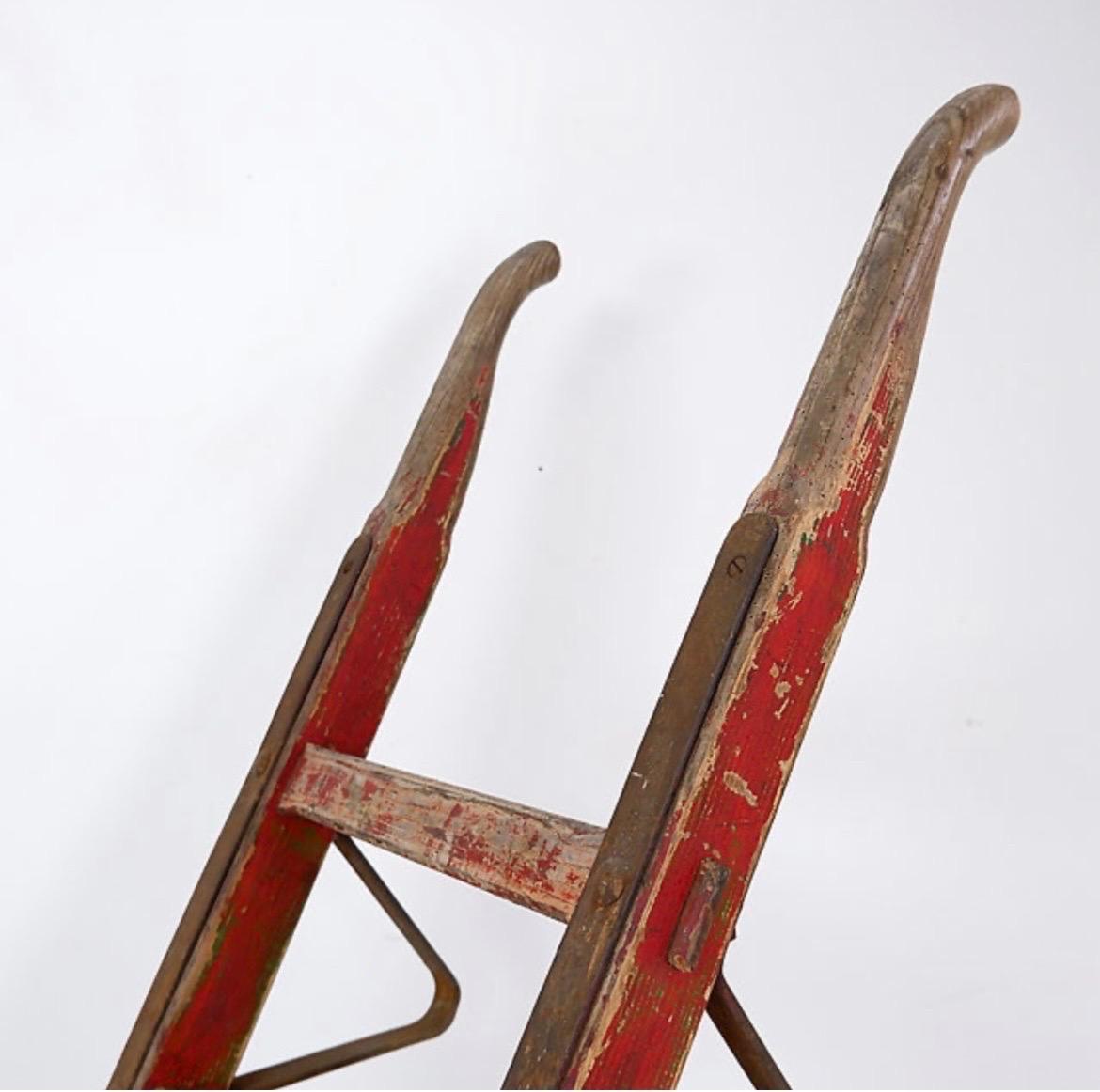 Antiker Holzhandwagen aus Holz im Angebot 2