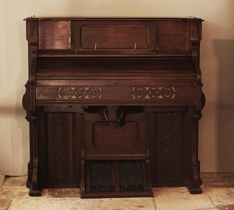 Antique Wooden Harmonium Made By Bell And Co Pump Organ For Sale