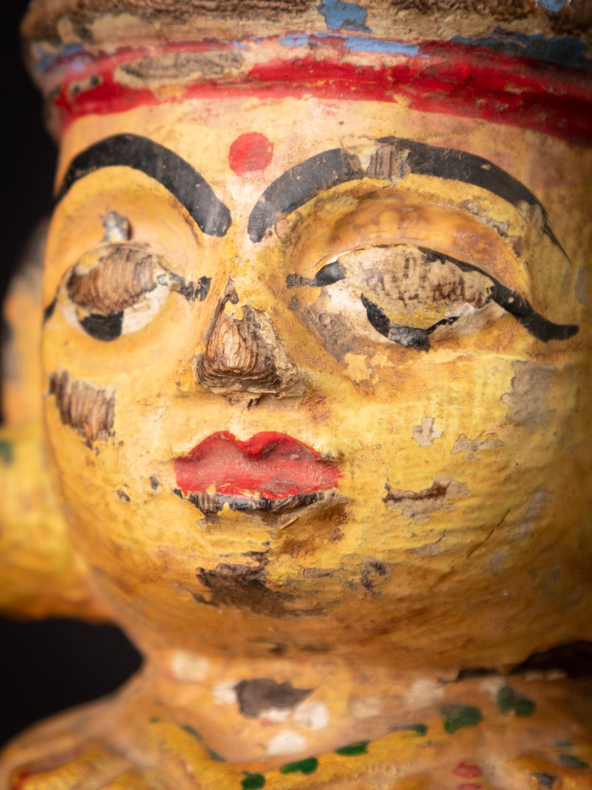 Indien Statue ancienne de temple indien en bois de l'Inde - OriginalBuddhas en vente