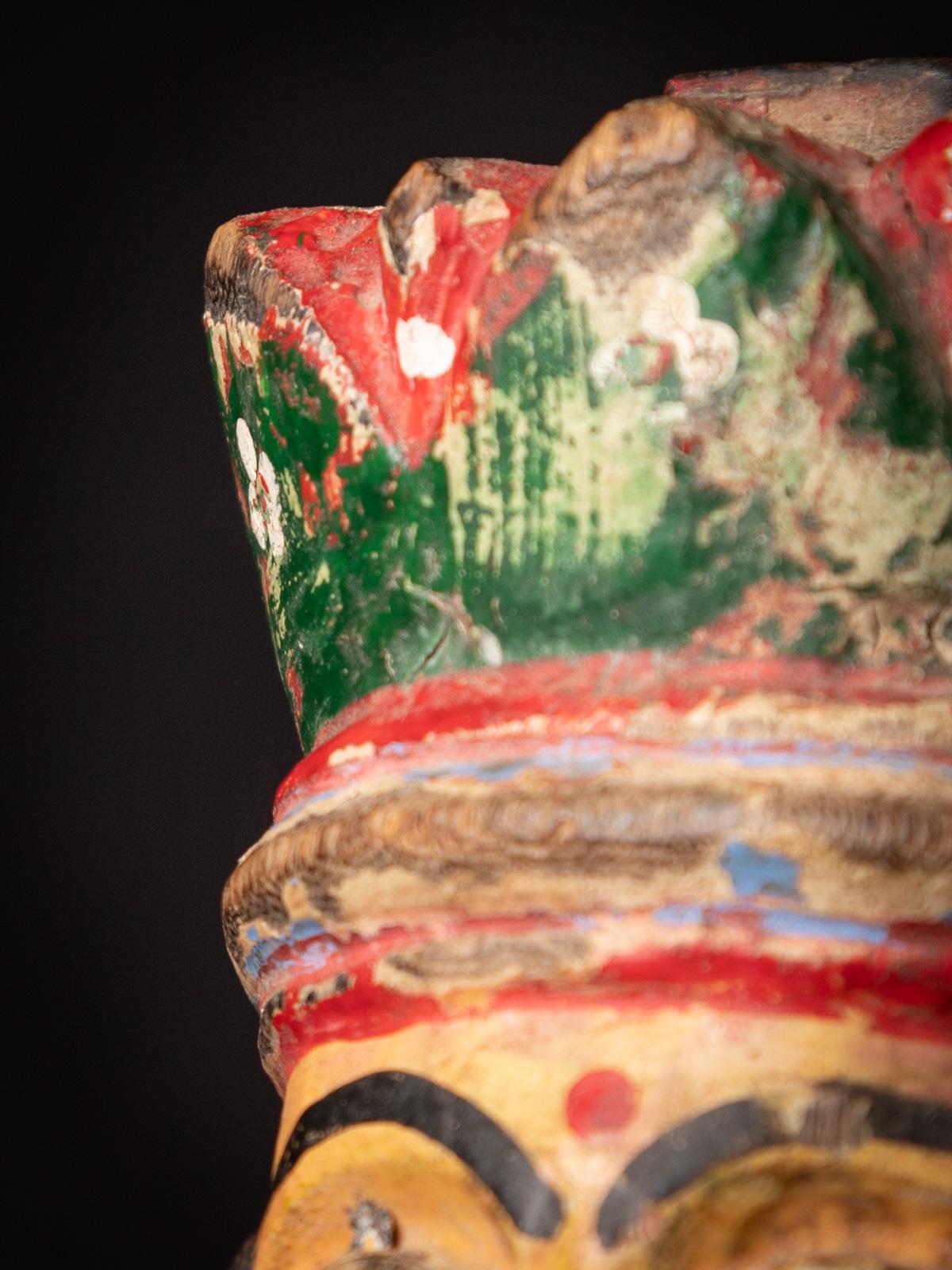 Statue ancienne de temple indien en bois de l'Inde - OriginalBuddhas Bon état - En vente à DEVENTER, NL