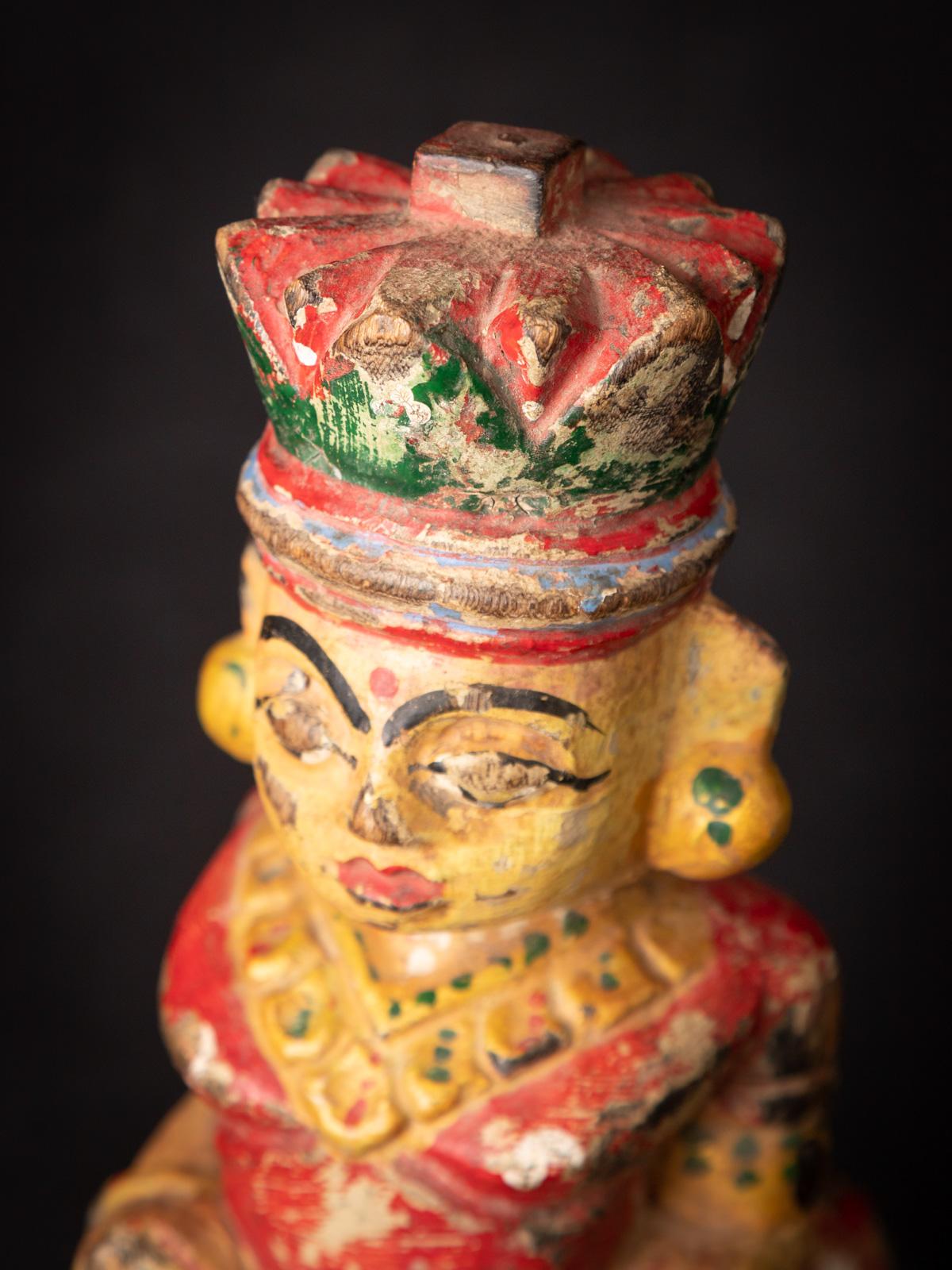 XIXe siècle Statue ancienne de temple indien en bois de l'Inde - OriginalBuddhas en vente