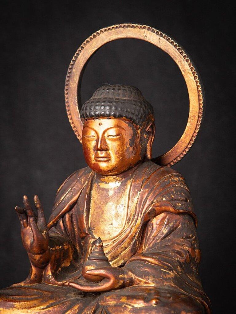 XVIIIe siècle Bouddha japonais ancien en bois du Japon en vente