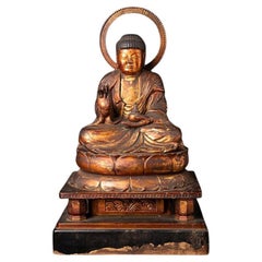 Antique Wooden Japanese Buddha from Japan