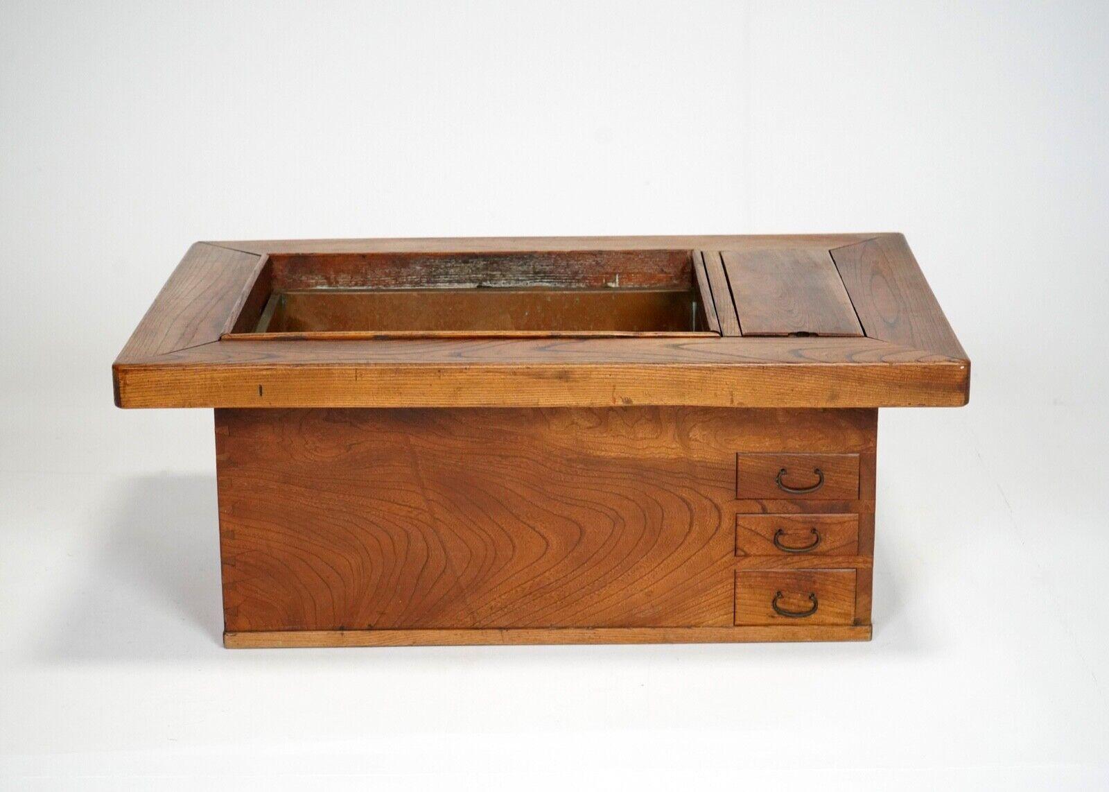 antique japanese hibachi table