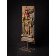 Antique Wooden Kartikeya Statue from, India