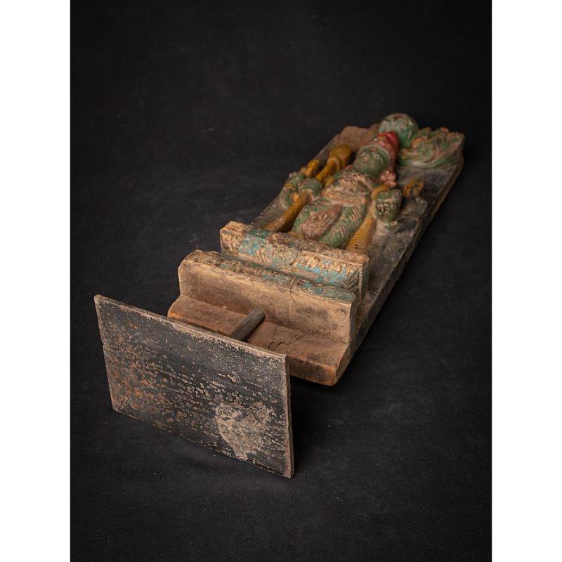 Antique Wooden Kartikeya Statue from, India For Sale 15
