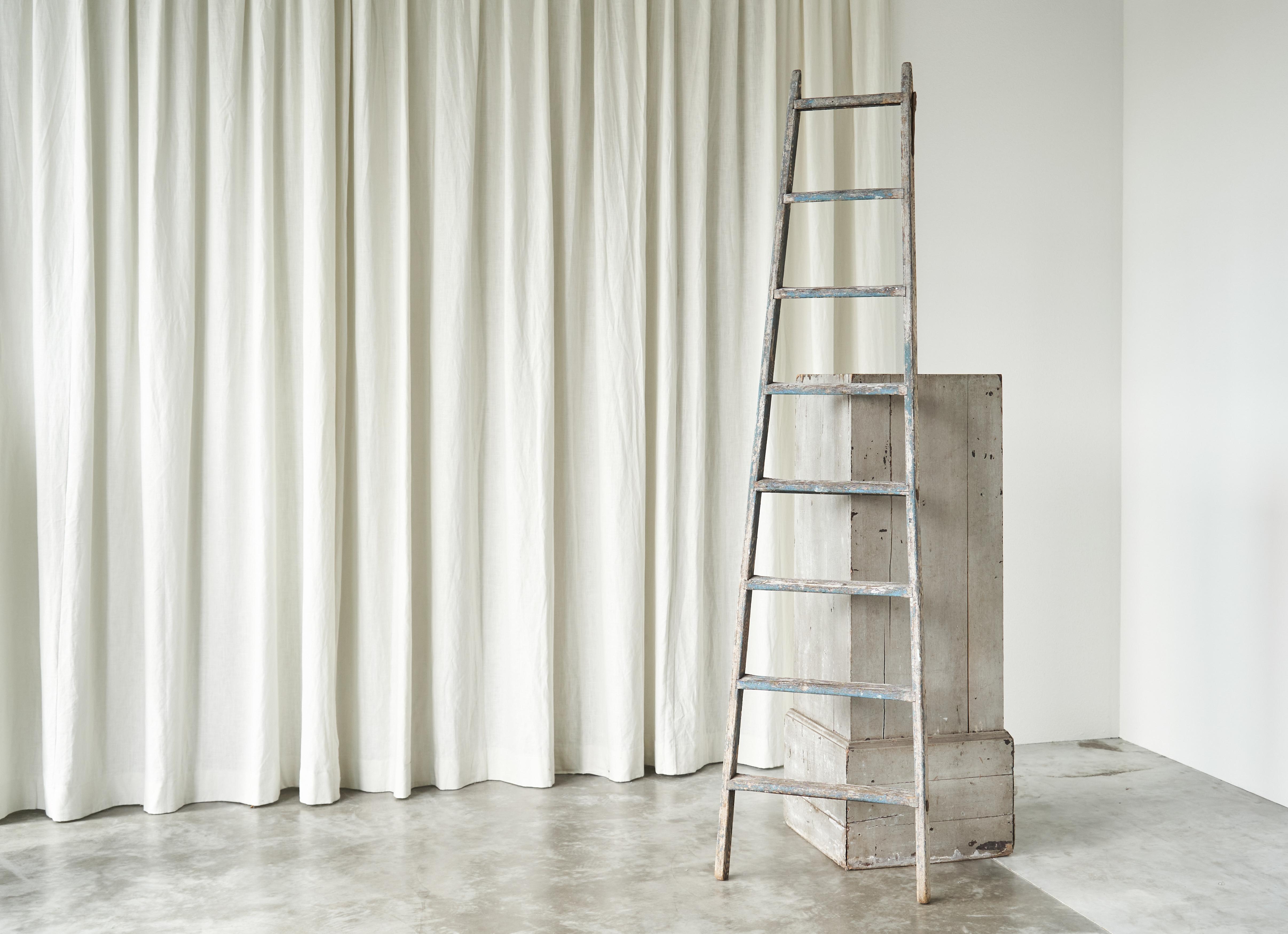 Antique Wooden Ladder in Beautifully Weathered Paint, Early 20th Century. 

Please note: this listing is for one ladder, but there are 2 almost similar pieces available.

Some pieces are beautiful because they just are. Take this antique ladder.