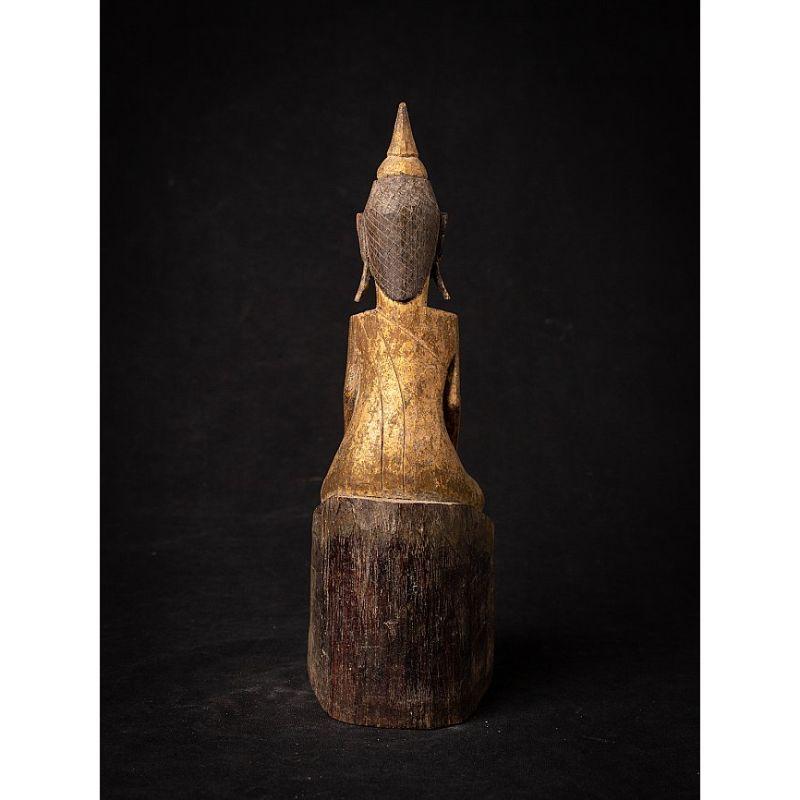 18th Century and Earlier Antique Wooden Lanna Buddha Statue from Thailand