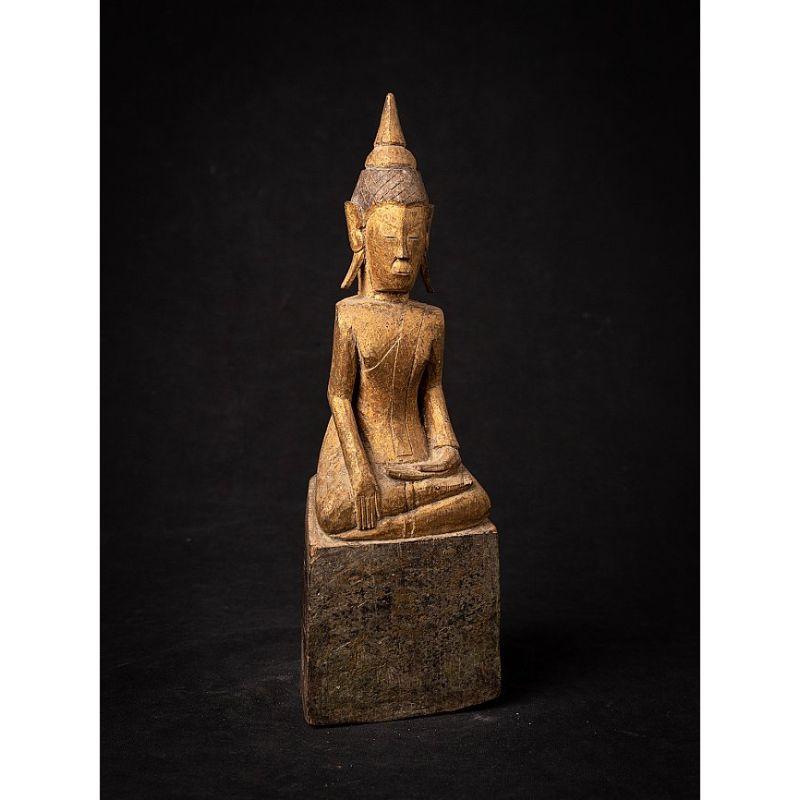 Antique Wooden Lanna Buddha Statue from Thailand 2